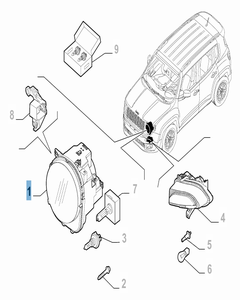 Voorlicht linksboven voor Jeep Renegade