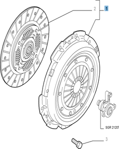 Set koppeling (koppelingsplaat en drukplaat) voor Alfa Romeo