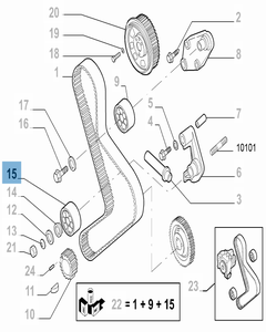 Vaste riemspanner voor Fiat Professional Ducato