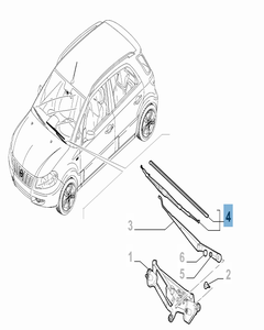 Kit 2 ruitenwissers voor voorruit voor Fiat Sedici