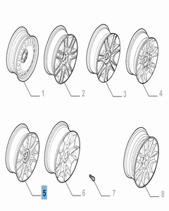 Lichtmetalen velg 7J x 17'' H2