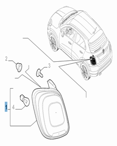 Vast rechter achterlicht voor Fiat 500X