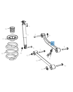 Schommelarm voor achterophanging boven voor Jeep Wrangler