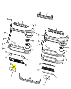Jeep front bumper trim