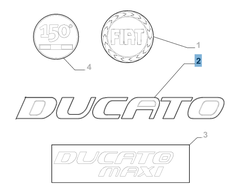 Code model Ducato zijkant voor Fiat Professional Ducato
