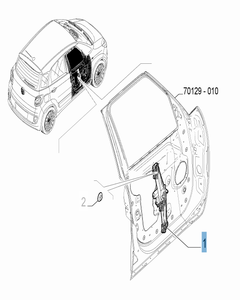 Raamopener linksvoor voor Fiat 500L