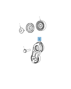 Verstelbare riemspanner voor Jeep