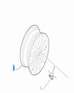 Lichtmetalen velg 6.5J x 17'' H2 ET 46 voor Fiat en Fiat Professional