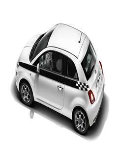 ZWARTE STICKERSTROOK SPORT voor Fiat 500