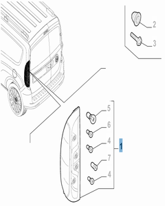 Rechter achterlicht voor Fiat Professional Doblo