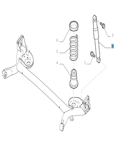 Achterste schokdemper 2 stuks voor Abarth 500