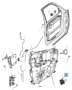 Raamopener compleet met 6 voetjes voor Jeep Cherokee