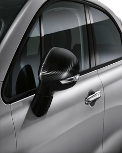 Spiegelkappen zwart carboneffect voor Fiat 500X