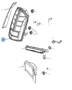 Achterlicht (buitenverlichting, remlicht en richtingaanwijzer) voor Lancia Thema