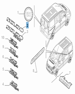 Code model Scudo achterzijde voor Fiat Professional Scudo