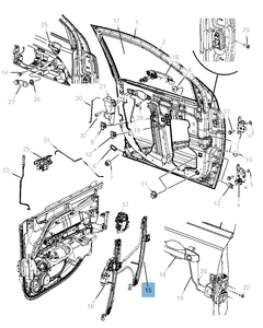 Raamopener voor Jeep Compass/Patriot
