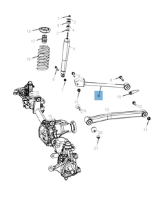 Schommelarm voor ophanging boven voor Jeep Wrangler