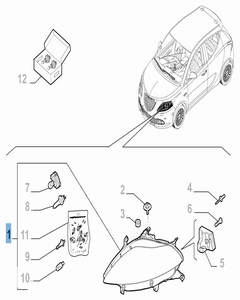 Linker voorlicht voor Chrysler Ypsilon