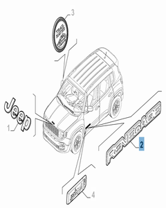 Code model Renegade zijkant links voor Jeep Renegade