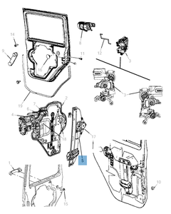Raamopener achterzijde voor Jeep Wrangler