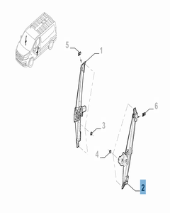 Raamopener voor Fiat Professional Talento