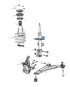 Voorste schokdemper 2 stuks voor Lancia Voyager