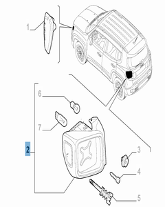 Vast rechter achterlicht voor Jeep Renegade