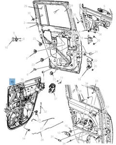 Achterste raamopener voor Jeep Compass/Patriot