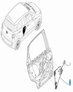 Elektrische raamopener linksachter voor Fiat 500L