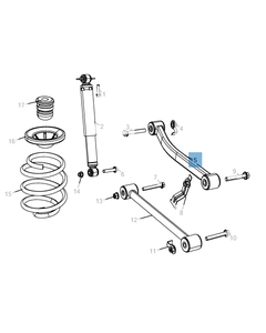 Schommelarm voor achterophanging boven voor Jeep Wrangler