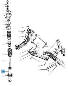 Achterste schokdemper 2 stuks voor Jeep Compass/Patriot