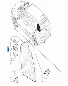 Linker achterlicht voor Fiat en Fiat Professional