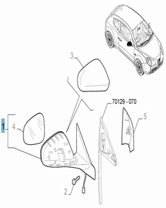 Linker buitenspiegel voor Alfa Romeo Mito