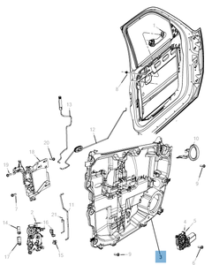 Voorste raamopener voor Jeep Cherokee